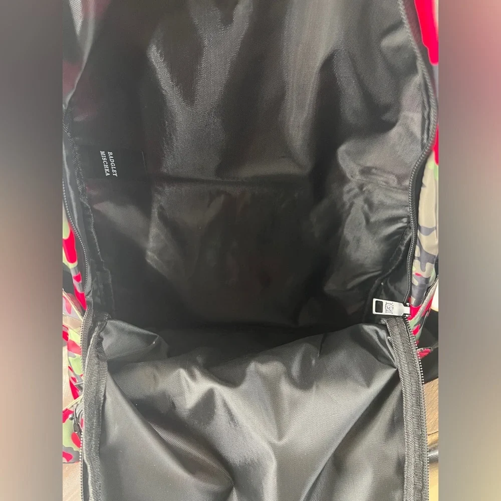 Badgley Mischka Pink Camo Nylon Backpack - Picture 9 of 10
